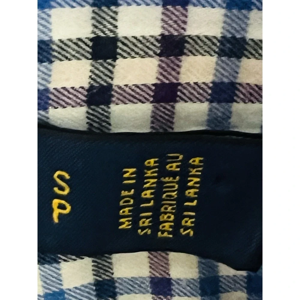 Polo Ralph Lauren Mens Size S Cotton Gingham Check Black/ Blue/ Red Dress Shirt